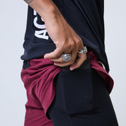 BioRip / 2 in 1 Shorts - Bordeaux
