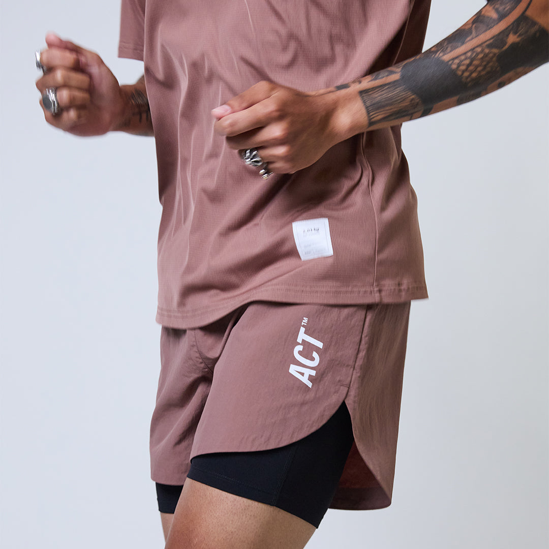ShellLight - 2in1 Shorts - Men - Terracotta – ACT Running